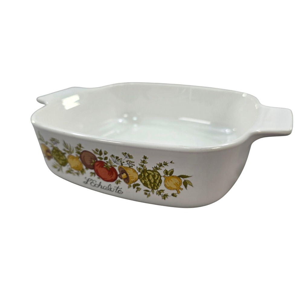 Corning Ware L'Echalote 1 Quart‎ Baking Dish Casserole Vegetable Design A-1-B